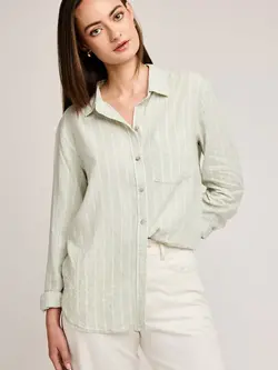 Gentle fawn DOMINIQUE LS BUTTON DOWN SHIRT CACTUS STRIPE