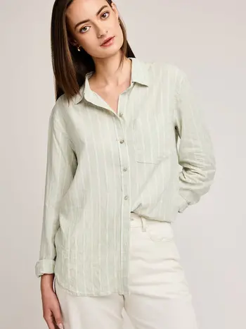 Gentle fawn DOMINIQUE LS BUTTON DOWN SHIRT CACTUS STRIPE