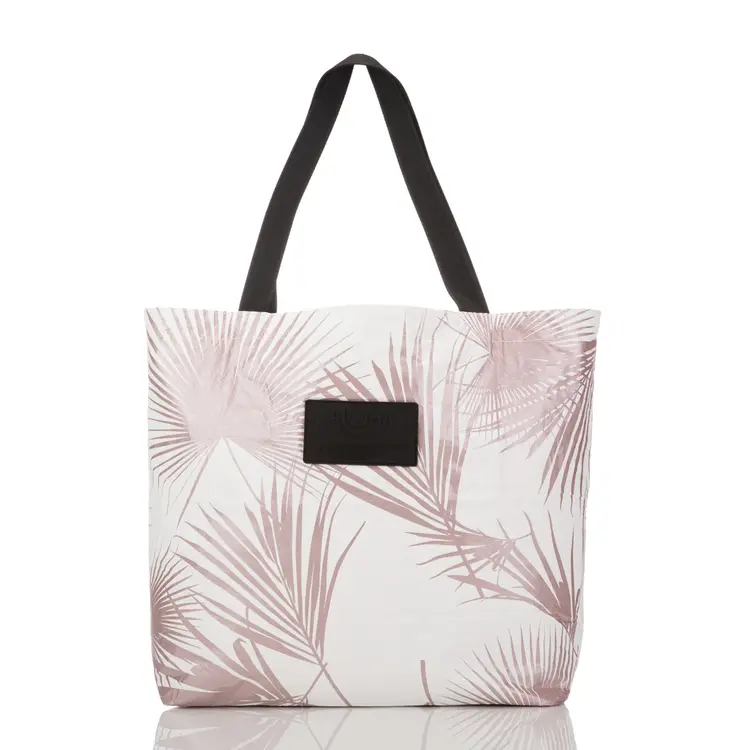 Aloha DAY PALMS REVERSIBLE TOTE ROSE GOLD