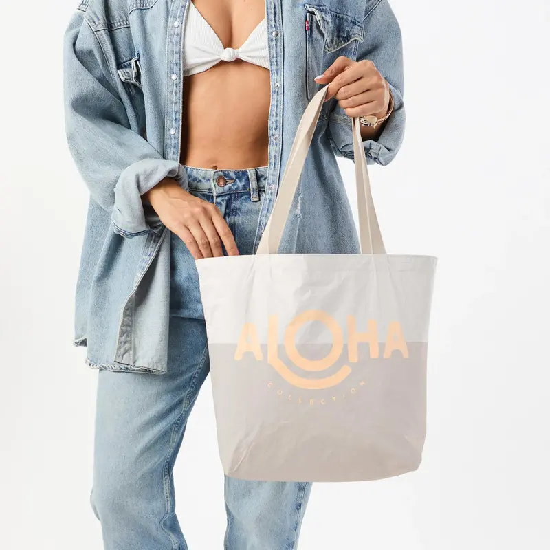 Aloha PLUNGE REVERSIBLE TOTE SHERBET/SANDSTONE