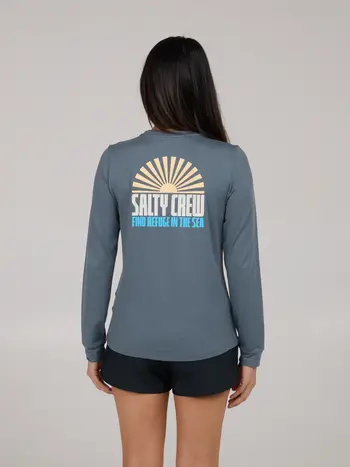 Salty crew FEMMES IN THE RAYS SUNSHIRT LS FIN BLUE