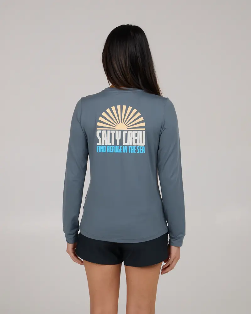 Salty crew FEMMES IN THE RAYS SUNSHIRT LS FIN BLUE