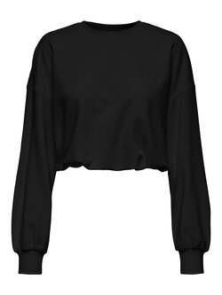 Only BOLETTE LONG SLEEVE SHORT O-NECK BLACK
