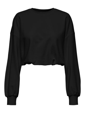 Only BOLETTE LONG SLEEVE SHORT O-NECK BLACK