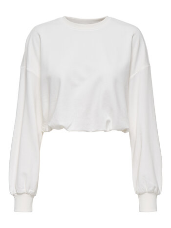 Only BOLETTE LONG SLEEVE SHORT O-NECK CLOUD DANCER