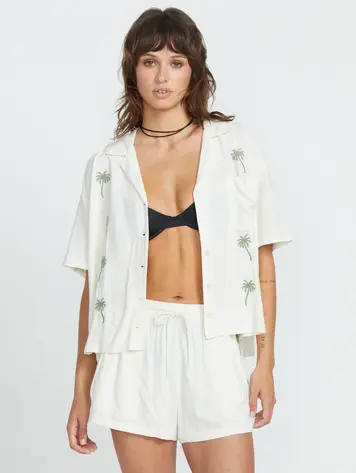 Volcom WOMEN'S SUN STUNNER SHORT SLEEVE BONE