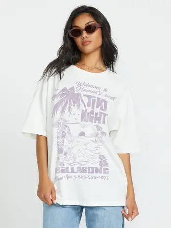 Billabong FEMMES HIGH ON LIFE SHORT SLEEVE TEE SALT CRYSTAL