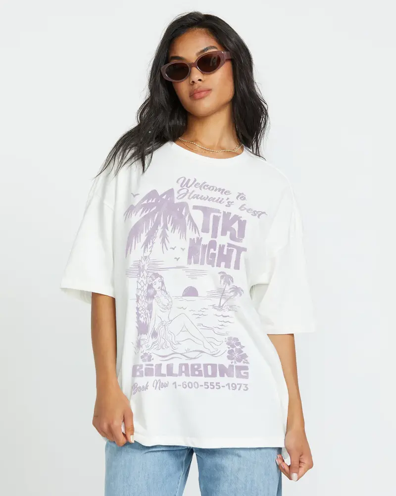 Billabong FEMMES HIGH ON LIFE SHORT SLEEVE TEE SALT CRYSTAL