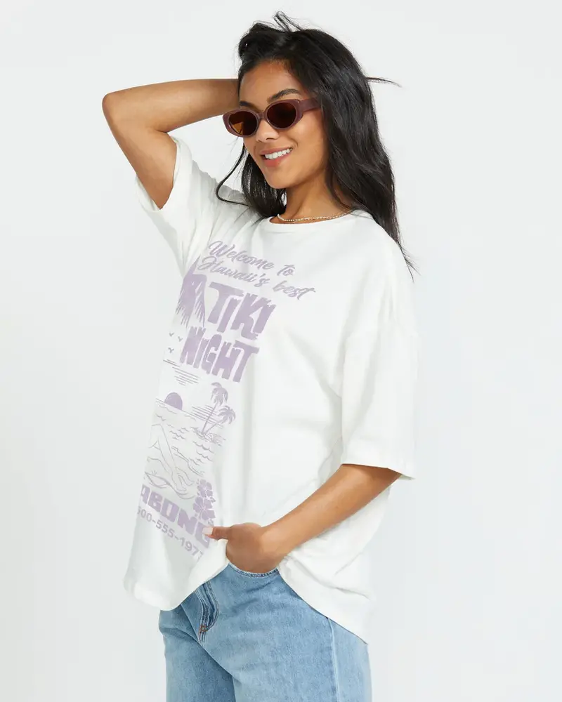 Billabong FEMMES HIGH ON LIFE SHORT SLEEVE TEE SALT CRYSTAL
