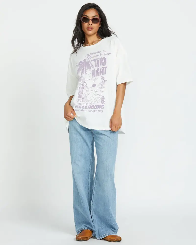 Billabong FEMMES HIGH ON LIFE SHORT SLEEVE TEE SALT CRYSTAL