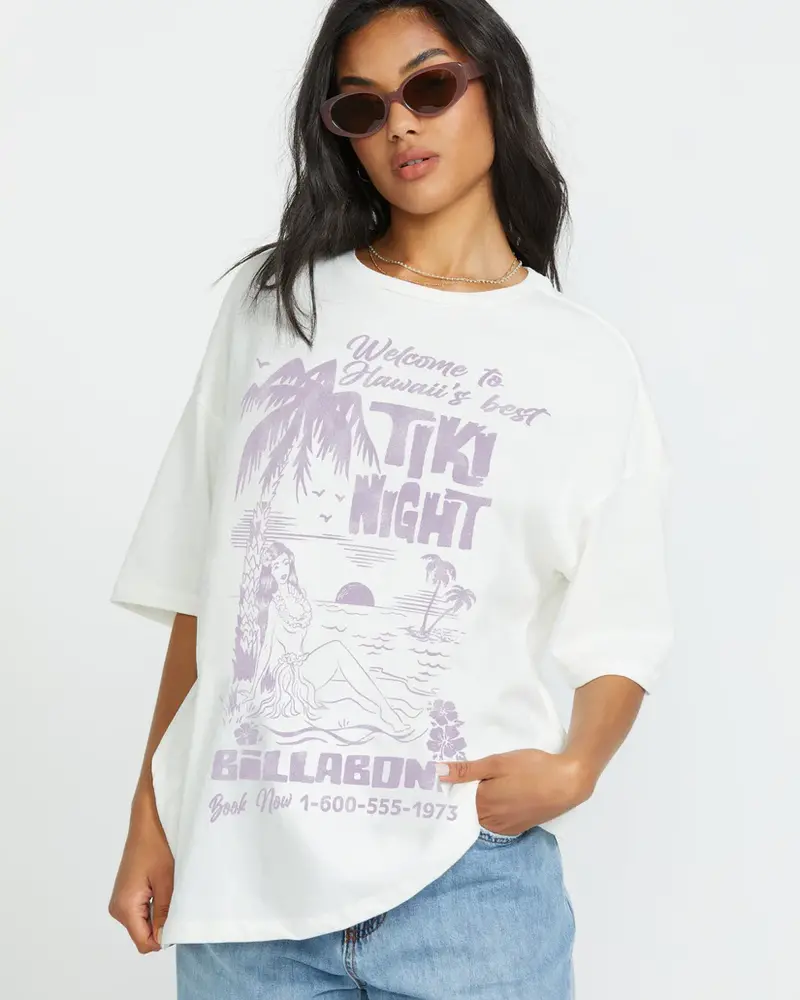 Billabong WOMEN'S HIGH ON LIFE SHORT SLEEVE TEE SALT CRYSTAL