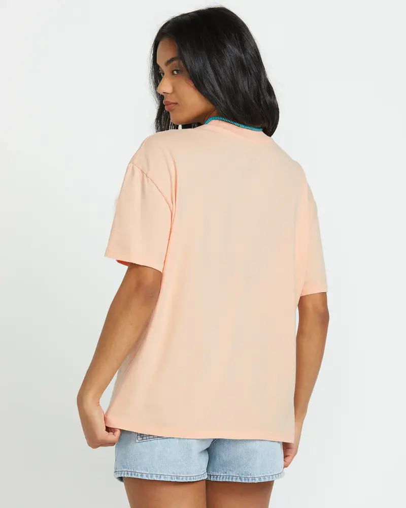Billabong WOMEN'S IN THE BALANCE SHORT SLEEVE TEE SOFT PEACH