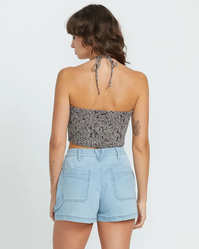 Volcom WOMEN'S STONE KRAFT SHORTS BLUE DRIFT