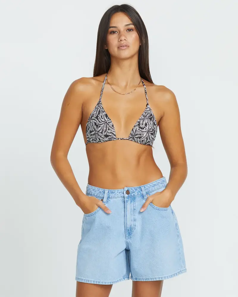 Volcom FEMMES STONED BOYFRIEND SHORTS BLUE BIRD
