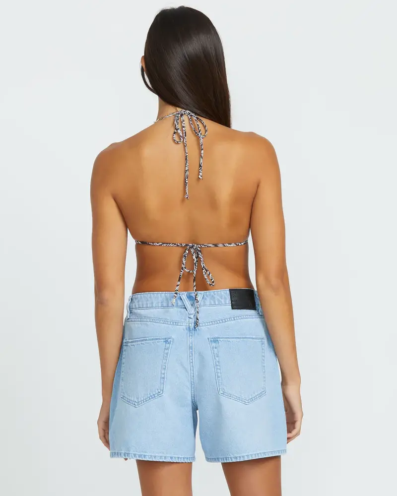 Volcom FEMMES STONED BOYFRIEND SHORTS BLUE BIRD