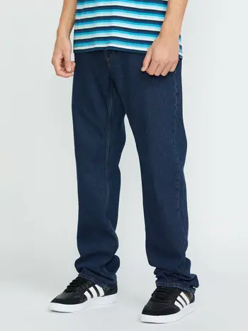 Volcom MEN'S KINKADE REGULAR FIT JEANS BLUE RELIC