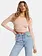 Billabong FEMMES ITS A VIBE LS CROPPED TOP DUSTY PEACH