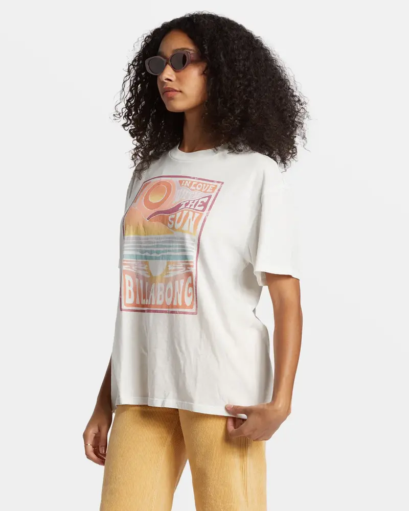 Billabong FEMMES WITH THE SUN T-SHIRT SALT CRYSTAL