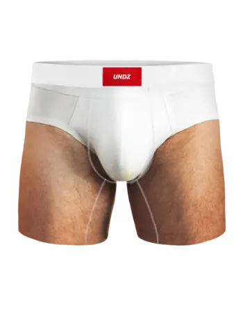 Undz HOMMES CLASSIC BOXER WHITE BRIEFS