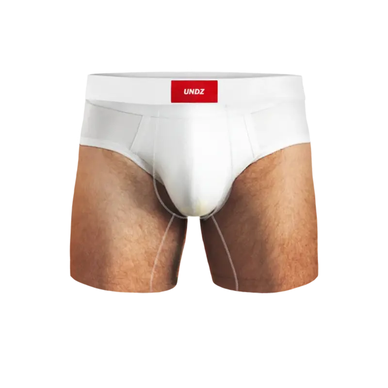 Undz HOMMES CLASSIC BOXER WHITE BRIEFS