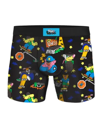 Undz HOMMES CLASSIC BOXER NIGHT SKATER BLACK