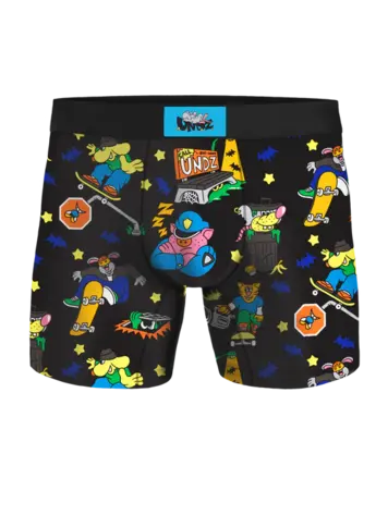 Undz HOMMES CLASSIC BOXER NIGHT SKATER BLACK