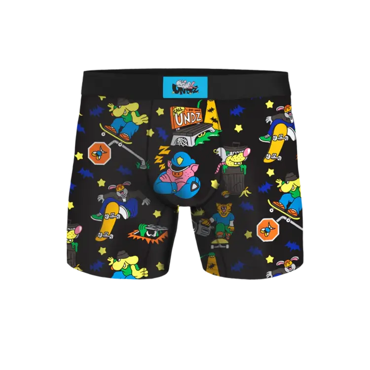 Undz HOMMES CLASSIC BOXER NIGHT SKATER BLACK