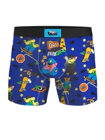 Undz MEN'S CLASSIC BOXER NIGHT SKATER BLUE
