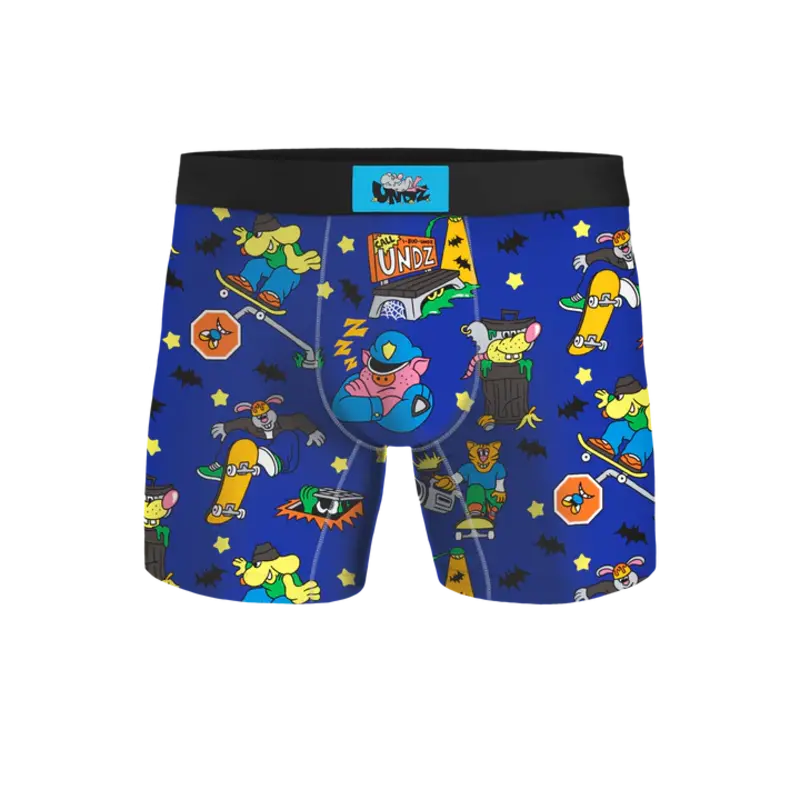 Undz MEN'S CLASSIC BOXER NIGHT SKATER BLUE