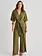 Everyday Sunday FRONT TIE COVER-UP SHIRT GREEN JUNGLE