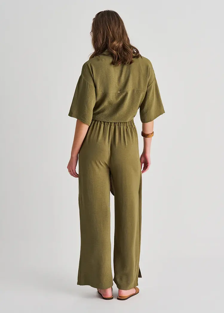 Everyday Sunday WIDE COVER-UP PANTS GREEN JUNGLE