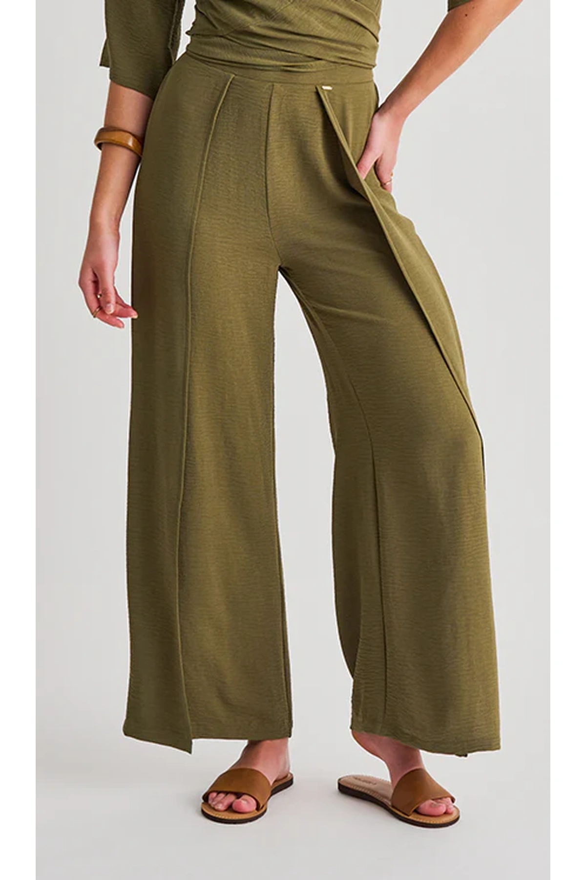 Everyday Sunday PANTALON AMPLE COUVRE-MAILLOT GREEN JUNGLE