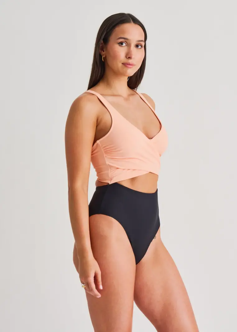 Everyday Sunday UNE-PIÈCE WRAP ÉCHANCRÉ SUMMER PEACH