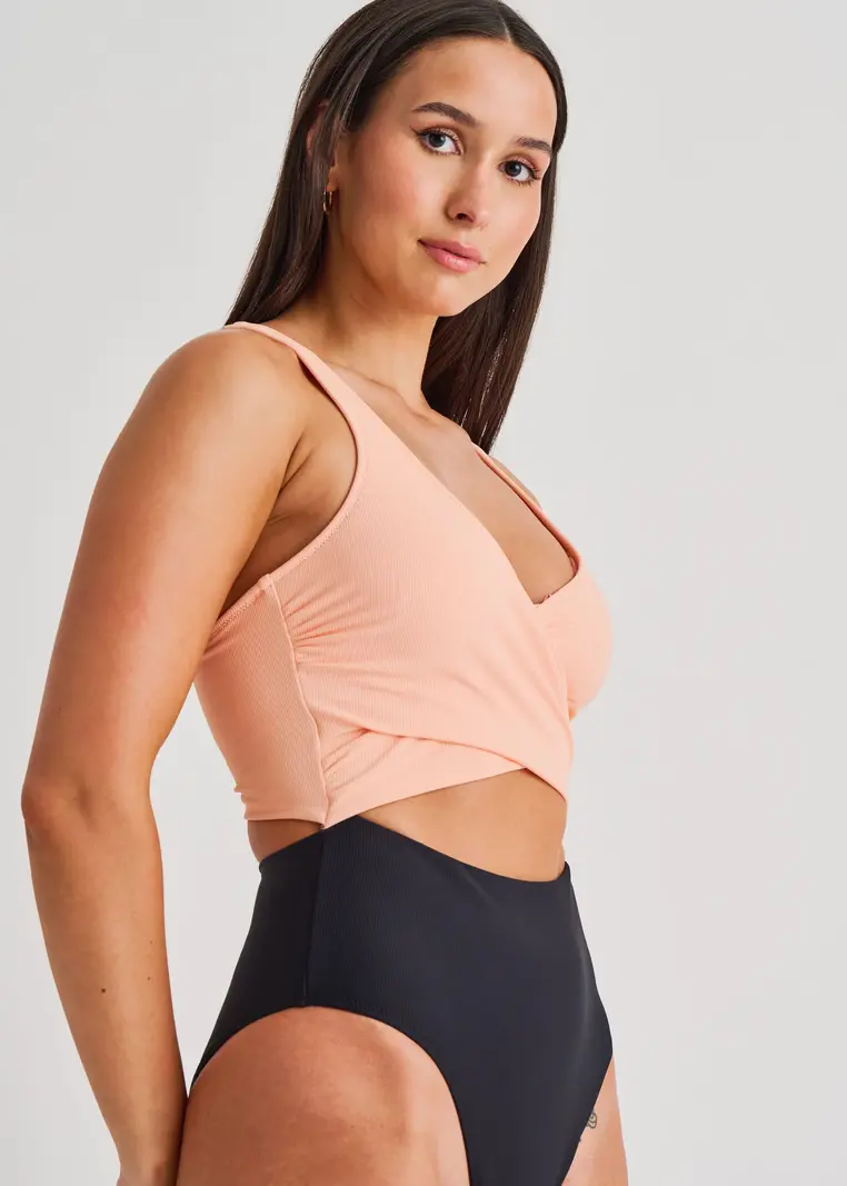 Everyday Sunday UNE-PIÈCE WRAP ÉCHANCRÉ SUMMER PEACH