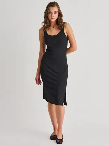 Everyday Sunday OPEN BACK COVER-UP DRESS BLACK