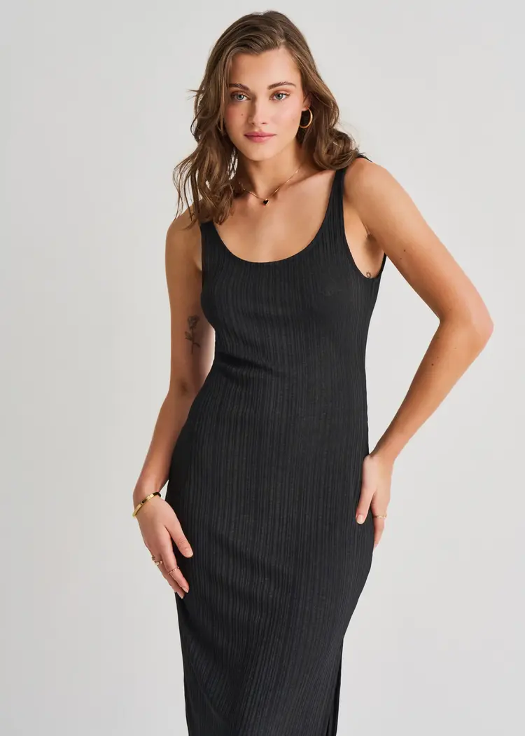 Everyday Sunday ROBE COUVRE-MAILLOT À DOS OUVERT BLACK