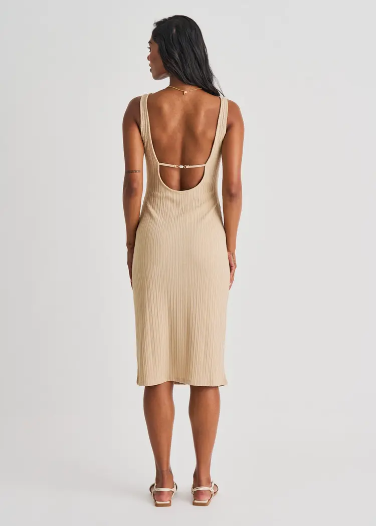 Everyday Sunday OPEN BACK COVER-UP DRESS WHEAT FIELD