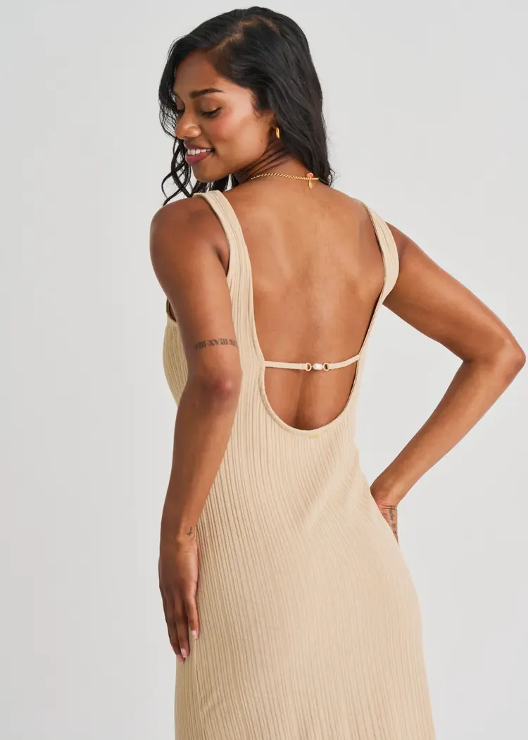 Everyday Sunday OPEN BACK COVER-UP DRESS WHEAT FIELD