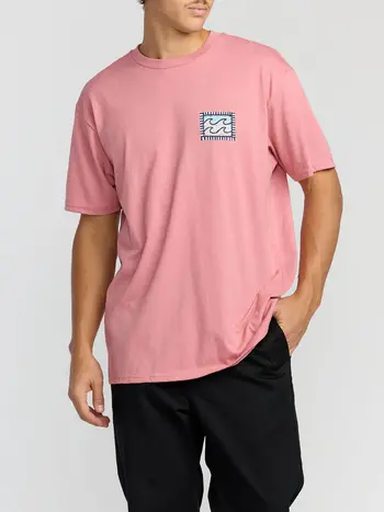 Billabong HOMMES CRAYON WAVE T-SHIRT DUSTY PINK