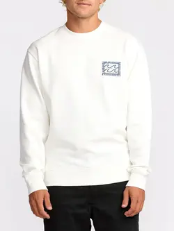 Billabong HOMMES CRAYON WAVE CREW SWEATSHIRT OFF WHITE