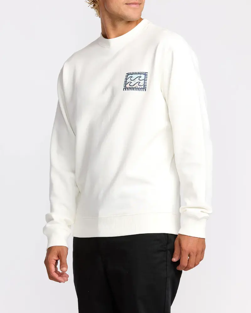Billabong HOMMES CRAYON WAVE CREW SWEATSHIRT OFF WHITE