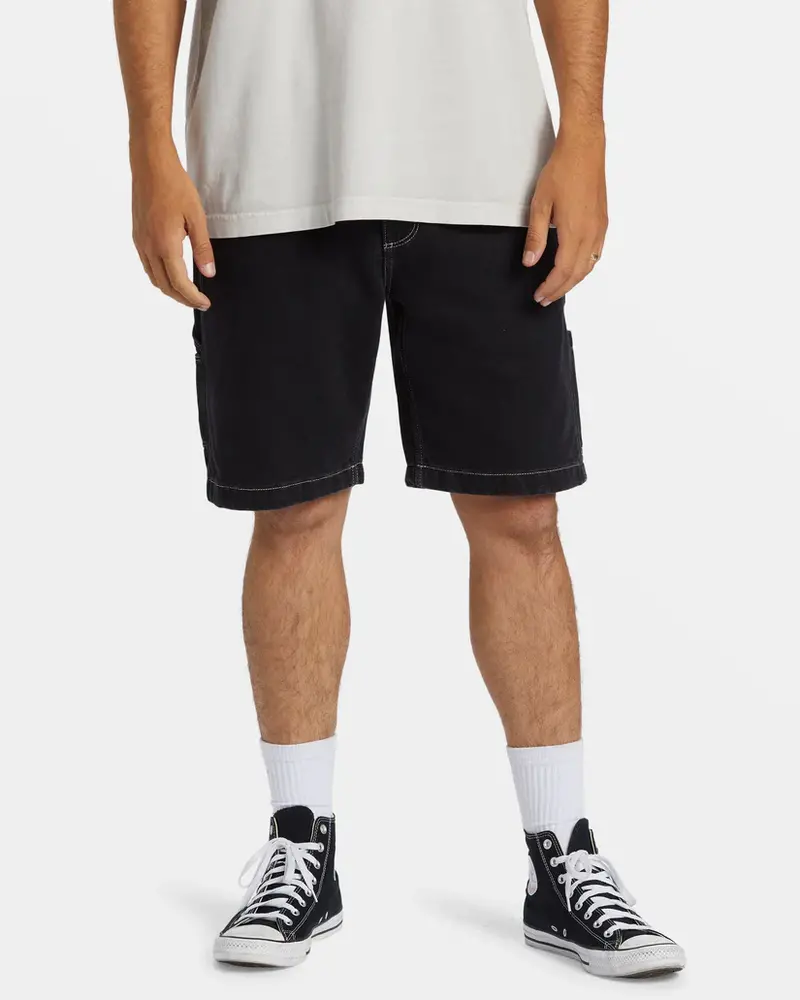Billabong MEN'S BAD DOG WORKWEAR IMMORTAL DENIM SHORTS BLACK
