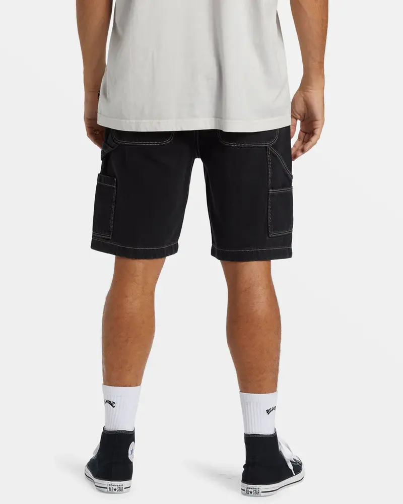 Billabong MEN'S BAD DOG WORKWEAR IMMORTAL DENIM SHORTS BLACK
