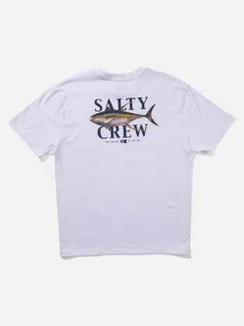 Salty crew HOMMES YELLOWFIN CLASSIC TEE WHITE