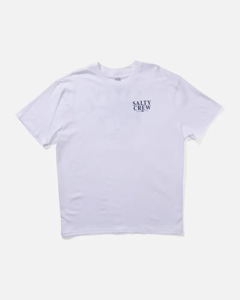 Salty crew HOMMES YELLOWFIN CLASSIC TEE WHITE