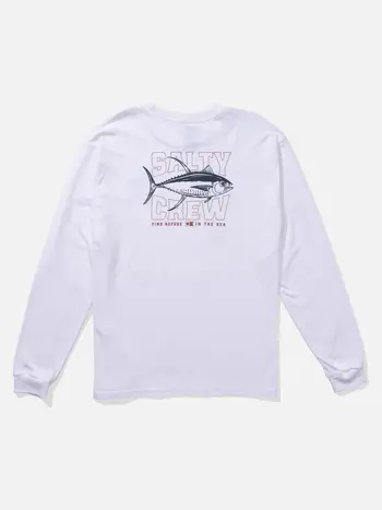 Salty crew MEN'S BIG GAME LS TEE WHITE