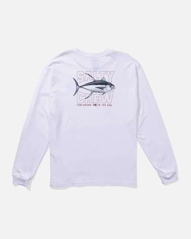 Salty crew HOMMES BIG GAME LS TEE WHITE