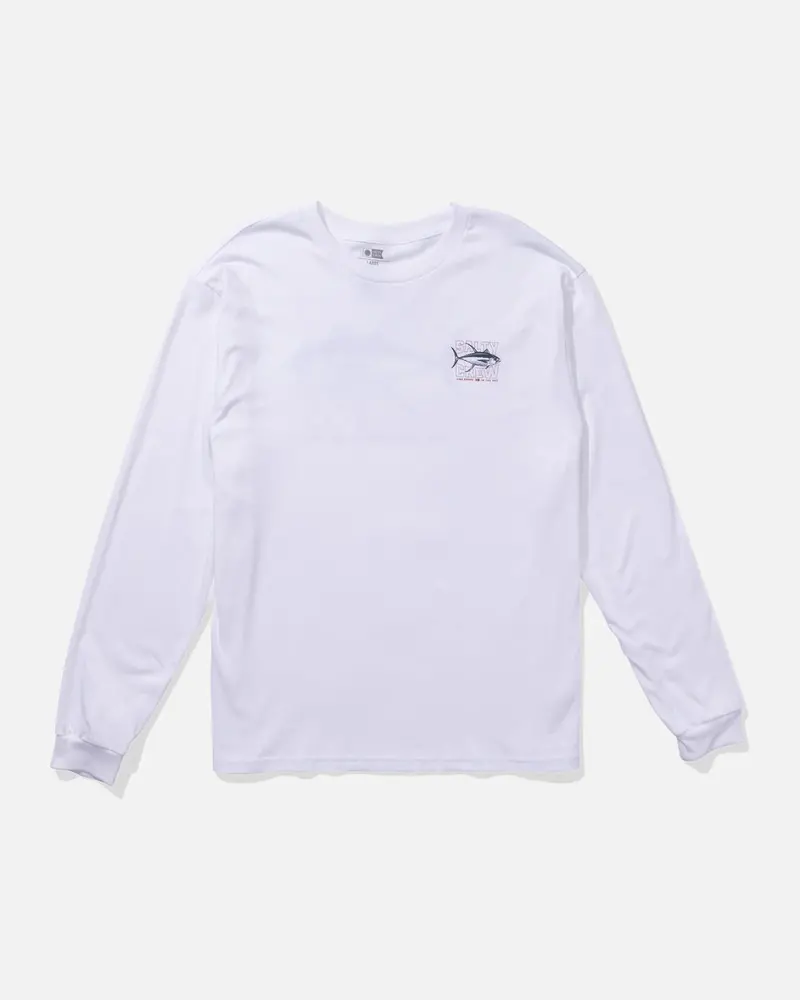 Salty crew MEN'S BIG GAME LS TEE WHITE