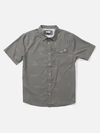 Salty crew HOMMES HELMSMAN UV BUTTON UP WOVEN OLIVE