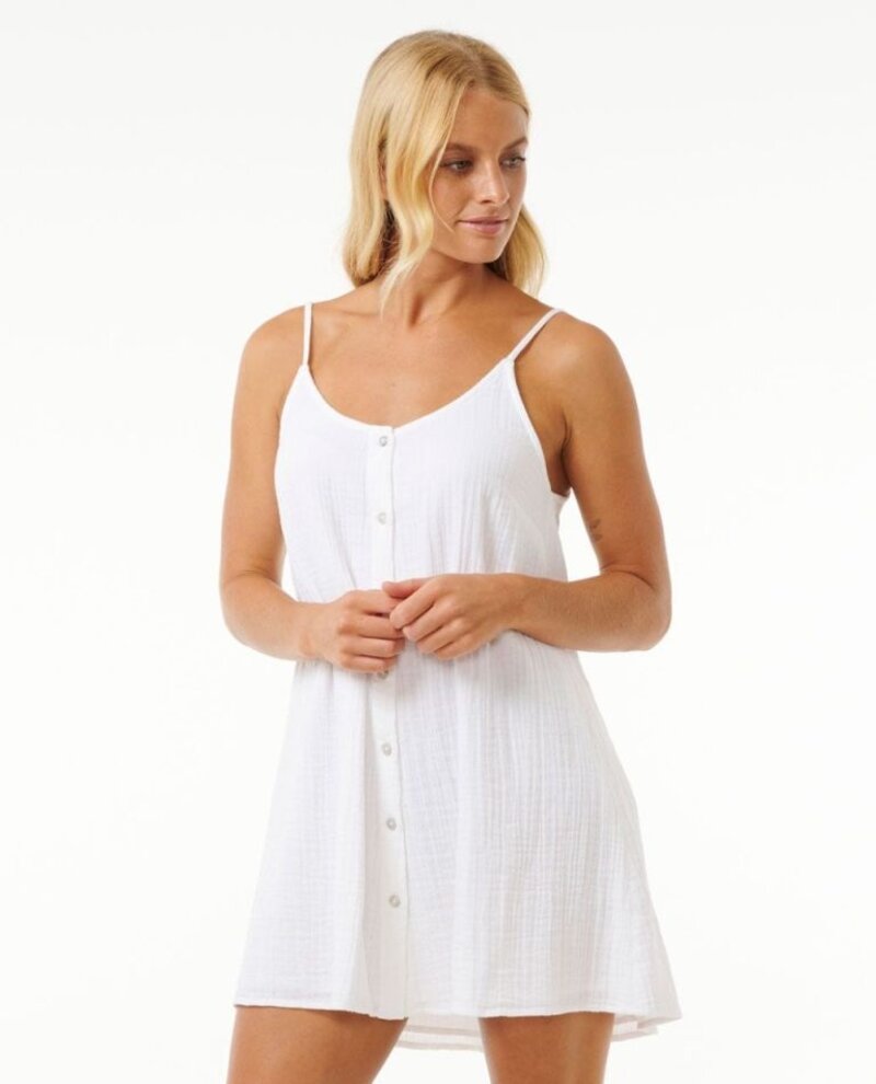 RIP CURL FEMMES PREMIUM SURF COVER UP WHITE